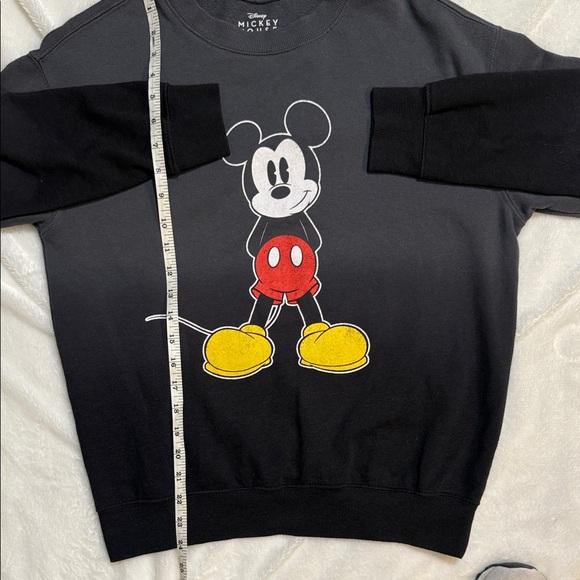 Disney Mickey Mouse Black and Gold Crewneck Sweater - Picture 3 of 5
